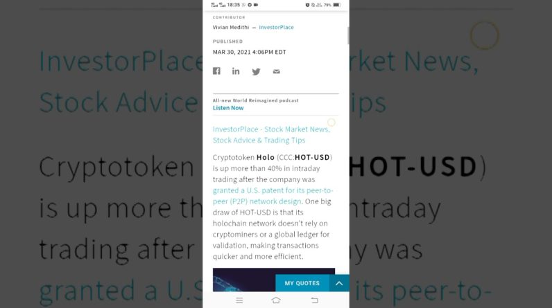 BREAKING NEWS HOLOCHAIN AND #HOT PRICE PREDICTION !! #NASDAQ