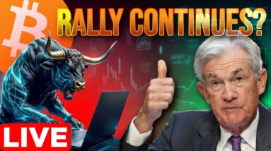 Bitcoin Spending Bill Rally + Powell Pump Continues🔴LIVE