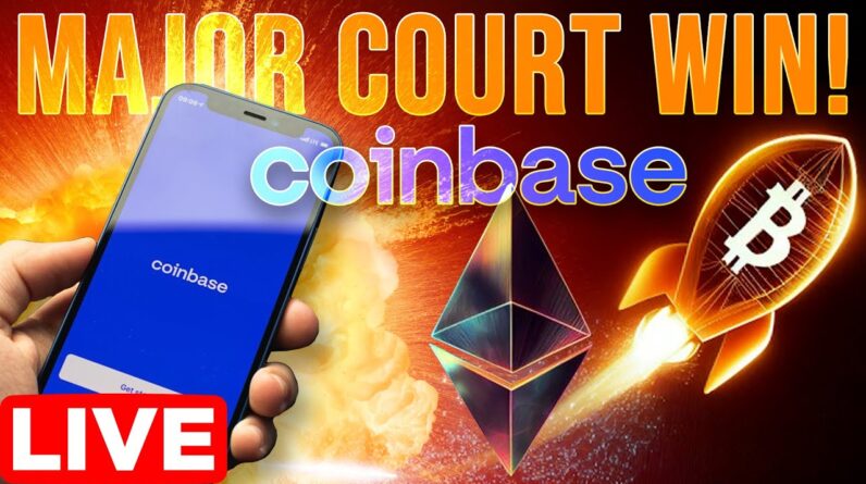 Major Coinbase Court Win! + Crypto Rally🔥🚀LIVE🔴